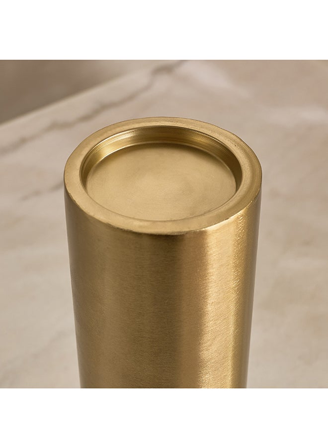 Home Box Decorative Pillar Candle Holder Gold and White - Image 3